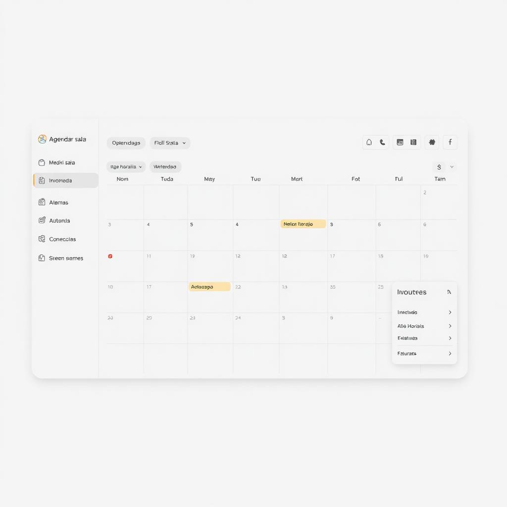 Tela de agendamento de sala